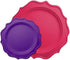 Tiger Chef 96-Pack Fuchsia and Purple Color Round Scalloped Rim Disposable Plastic Plate Set for 48 Guests Includes 48 10-Inch Dinner Plates, 48 8...