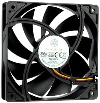 Silverstone Tek 120mm High Airflow and Less Noise with 9-Bladed Design Computer Case Fan Cooling, Clear FN121-P...