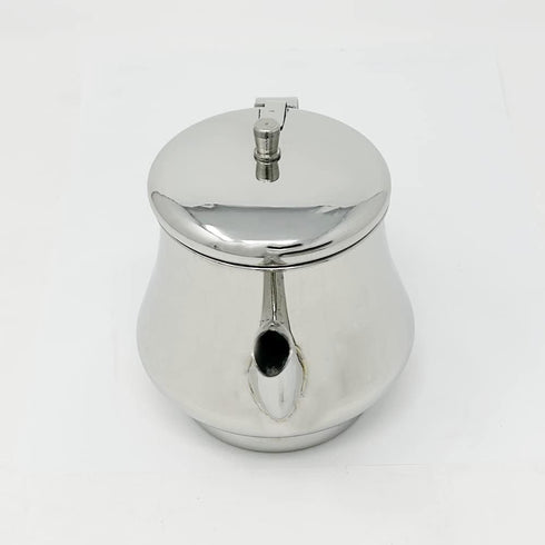 Stainless Steel Gooseneck Tea Pot w/Vented Hinged Lid, 18 Fluid Ounces (2-3 Cups) by Pride Of India...