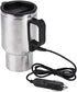 GOTOTOP Car Heating Cup 12V 450ML Electric Car Kettle Portable Stainless Steel Cigarette Lighter Heating Drinking Cup Heated Travel Mug Electric T...