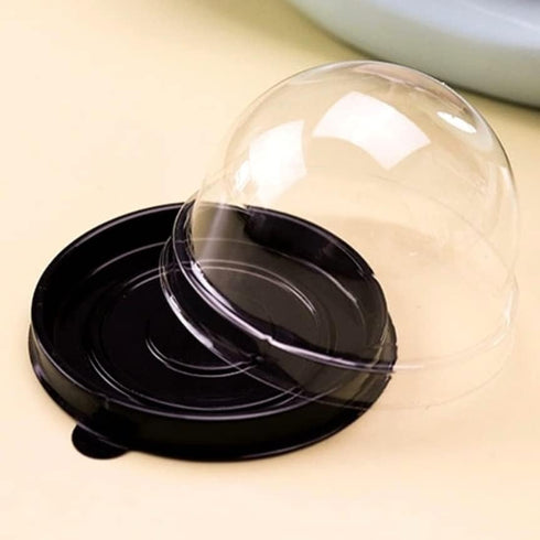 RAUVOLFIA 100 Pack 2 Inch Mini Cake Containers Clear Plastic Cupcake Box with Dome Lids for Chocolate Covered Cookies, Muffin, Mooncake and Other ...