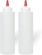 Pinnacle Mercantile Plastic Squeeze Condiment Bottles with Red Tip Cap 16-ounce Set of 2 Wide Mouth...