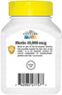 21st Century Biotin Tablets, 10,000 mcg,2 Count...