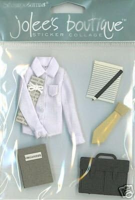 EK Success Jolee's Boutique 3D Embellished Sticker AT THE OFFICE For Scrapbooking, Card Making & Craft Projects...