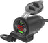 Motorcycle USB Socket,12V/24V Car Charger with Dual QC 3.0 USB Socket,Car Charger Socket with LED Voltmeter for Motorcycle,Motorhome,Car,Truck...