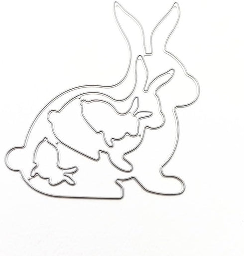 Rabbit Cutting Dies Easter Bunny Metal Craft Dies Embossing Stencil Template for DIY Scrapbooking Card Making Paper Card Album Decoration...
