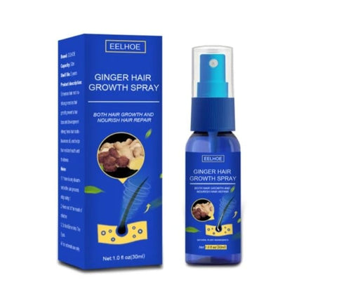 Ginger Hair Growth Spray. Promotes Thicker Longer Hair. Ginger Extract Prevents Baldness, and Moisturizes the Scalp. Promotes Hair regrowth, stren...