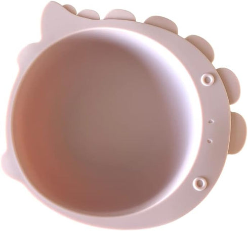 Silicone Suction Bowl for Toddlers - Self Feeding Training and Bowl for Baby and Toddler, Fits for Most Highchairs Trays (Dark rose, Beige) (Dark ...