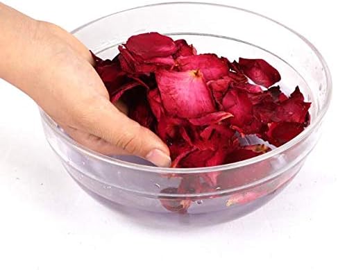 100 Grams Natural Real Red Rose Flower Petals Dried Rose Petals Real Flower Dry Red Rose Petal for Foot Bath Body Bath SPA Wedding Confetti Decora...