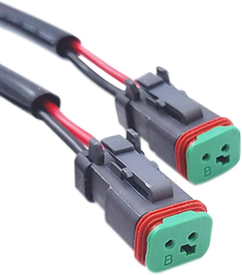 2 Leads Deutsch Dual Outputs DT DTM Female Connector Socket Adapters Splitters Compatible for LED Work Chandelier Light Retrofit Connectors Wiring...
