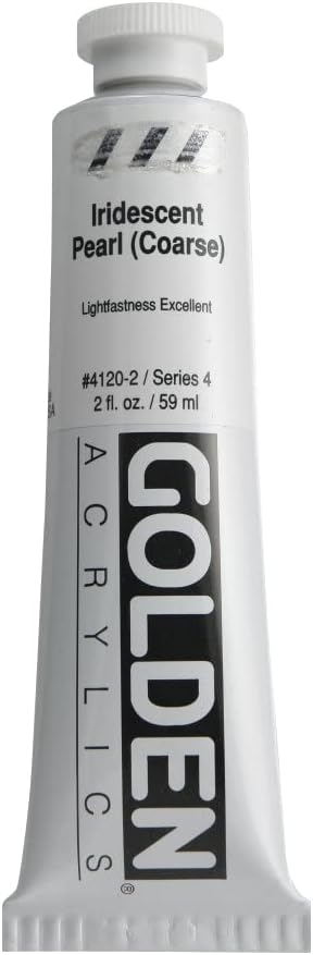 Golden Heavy Body Acrylic Paint, 2 Ounce, Iridescent Pearl Coarse...