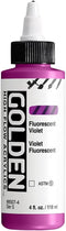 GOLDEN High Flow Acrylics, Fluorescent Violet, 4 fl. oz. / 118 ml Bottle...
