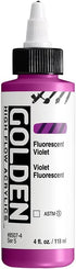 GOLDEN High Flow Acrylics, Fluorescent Violet, 4 fl. oz. / 118 ml Bottle...