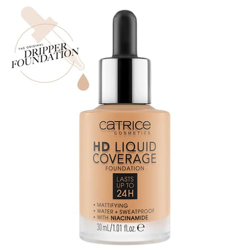 Catrice | HD Liquid Coverage Foundation | High & Natural Coverage | Vegan & Cruelty Free (034 | Medium Beige)...