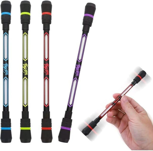 4 Pieces Spin Cool Pens, Rolling Finger Spin Game Pens with Weighted Ball Anti-Slip Stationery Set with Refills Black Ink for Students Entertainme...