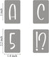 1 Inch Alphabet Letter Stencils for Painting - 42 Pack Letter and Number Stencil Templates with Signs for Painting on Wood, Reusable Letters and N...