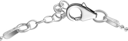 SHOP LC DELIVERING JOY 925 Sterling Silver Ankle Bracelet for Women Charm Chain Adjustable Station Anklet 10" Birthday Gifts for Women...