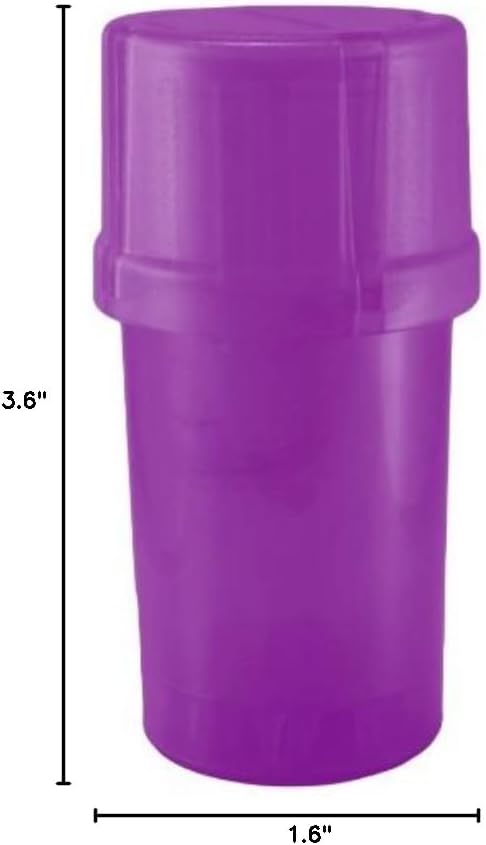 Storage Container w/Built-In Grinder - Purple...
