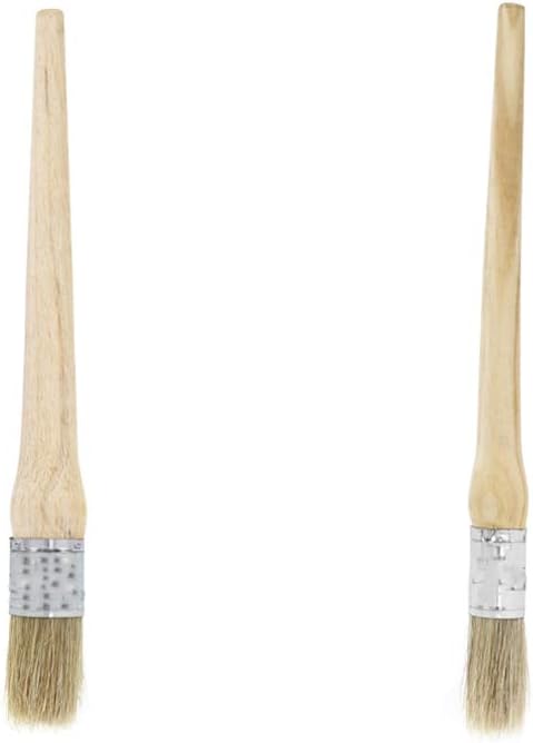 2PCS Round Paint Brush Wooden Handle Different Size 20mm 25mm Acrylic Watercolor Oil Painting Beginner Tool Furniture Waxing Brush...
