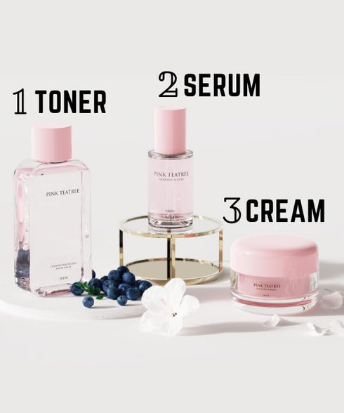 APLIN Pink Tea Tree Synergy Serum 30mL/1.01 Fl. Oz, CICA, Hyaluronic Acid and Niacinamide, Korean Skin Care, Hydrating...