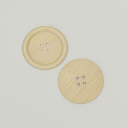 Chenkou Craft 20pcs 50mm 2" Round Natural Wood Buttons 4 Holes Craft Sewing Button (50mm)...