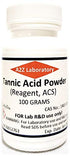 Tannic Acid Powder/Crystals/Reagent ACS/High Purity / 100 Grams/USA Made/Same Day Ship...