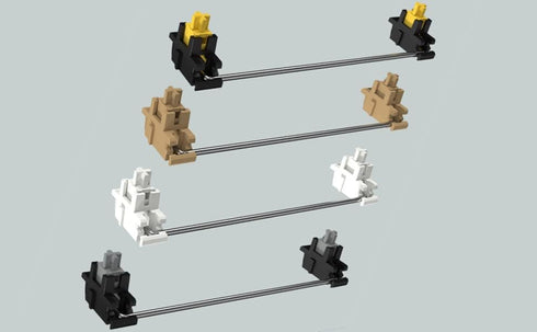 GATERON Plate Mounted V2 Stabilizer for 60% Mechanical Keyboard Satellite Switch 7U 6.25U 2U(Yellow)...