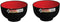 JapanBargain, Set of 2 Japanese Large Ramen Bowls – 38oz Pho, Udon, Noodle, and Cereal Bowls – Black and Red Lacquer Plastic – Microwave & Dishwas...