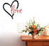 BIBITIME 16.93" x 16.93" Black Heart Red Love Wall Decal Valentine's Day Vinyl Sticker for Baby Infants Toddlers Nursery Bedroom Children Kids Roo...