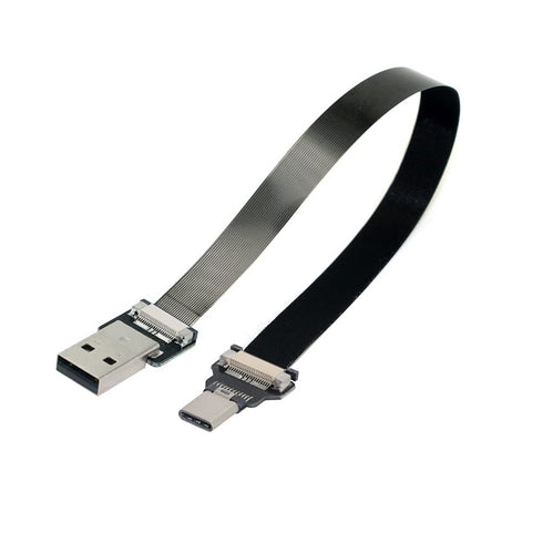 xiwai 2.0M USB 2.0 Type-A Male to USB-C Type-C Male Data Flat Slim FPC Cable for FPV & Disk & Phone...