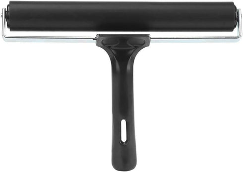 HEEPDD Rubber Roller, Black Rubber Brayer Roller Print Brush Ink Art Craft Oil Painting Tool for Printmaking Anti Skid Tape Construction...