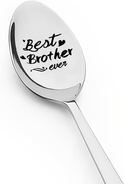 Best Brother Ever Spoon Gifts from Brothers Sisters, Brother Birthday Gifts for Little Big Brother Graduation Gift for Bro Engraved Brother Spoon ...