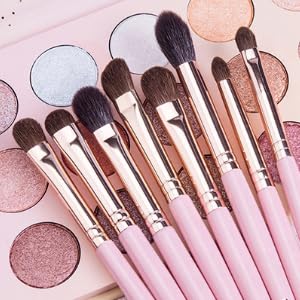 ENERGY Eyeshadow Brushes Set Professional Makeup Brushes Kit with Case Premium Vegan Synthetic Bristles For Eyeshadow Eyebrows Eye Liner Smudge No...