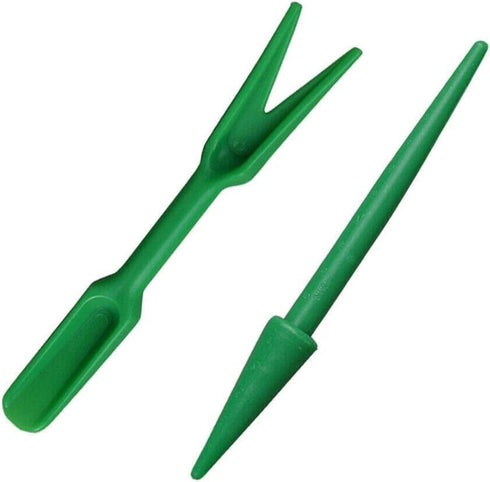 Green Mini Garden Hand Succulent Transplanting Tools,Widger Plastic Seedlings Dibber Sowing Digging Mini Garden Hand Tools for Home Garden,Pack of...