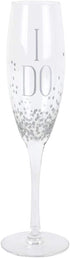 Enesco Our Name is Mud I Do Glittered Wine Glasses Wedding Champagne Flute, 2 Piece Set, Clear...