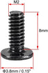 uxcell M2x8mm Phillips Screw Fastener Black 3.8mm Dia Screw Head for Laptop PC TV Fan Switch 100pcs...