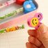 24 Pack Kids Wooden Pencils, Colorful Stripe Pencil with Cute Animals Eraser for Children, and School Supplies Pencils for Kids...