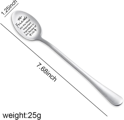 Birthday Gifts for Women Friendship Spoon Gifts for Men Bff Gifts for Best Friends Gifts for Teen Girls Boy Friends Are the Most Important Ingredi...