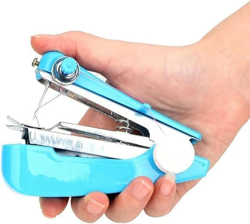 1Pc Blue Handheld Sewing Machine, Portable Mini Manual Sewing Machine Handy Needlework Tool Mini Sewer Machine Hand Stitcher Arts,Crafts & Sewing ...