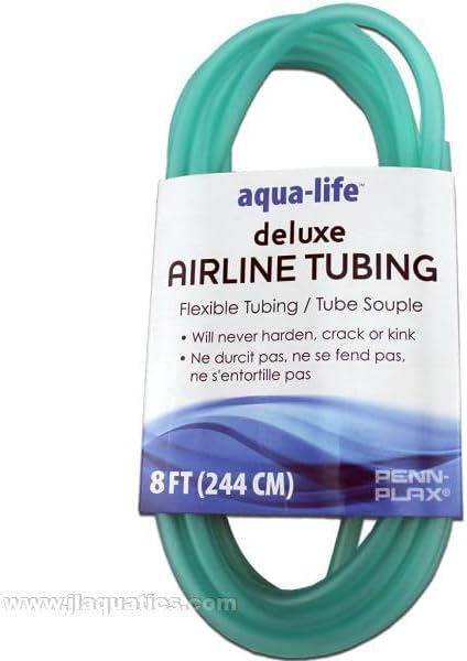 Penn-Plax Deluxe Airline Tubing for Aquariums – Made of Durable Silicone – Safe for Freshwater and Saltwater Fish Tanks – 8 Feet...
