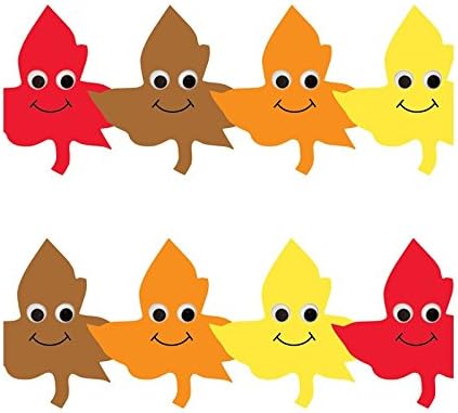 Hygloss Products Happy Leaves Die-Cut Bulletin Board Border – Classroom Decoration – 3 x 36 Inch, 12 Pack...