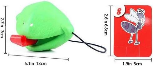Frog Tongue Game with Blowing air, Two-Pack and Four-Pack, Insect Cardboard Included, Multiplayer Game! (Quad)...