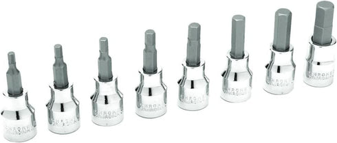 Performance Tool W38870 8 Piece 3/8 Drive SAE Hex Bit Socket Set 1/8-Inch, 9/64-Inch, 5/32-Inch, 3/16-Inch, 7/32-Inch, 1/4-Inch, 5/16-Inch, 3/8, B...