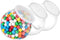 DilaBee 3 Pack Plastic Candy Jar - 48oz Round Candy Jars with Lids for Candy Buffet, Kitchen & Office Desk - Plastic Jars with Lids for Candy, Coo...