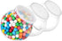 DilaBee 3 Pack Plastic Candy Jar - 48oz Round Candy Jars with Lids for Candy Buffet, Kitchen & Office Desk - Plastic Jars with Lids for Candy, Coo...