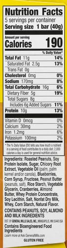 Nature Valley Protein Granola Bars, Blueberry Nut, Chewy Snack Bars, 5 Bars, 7.1 OZ...