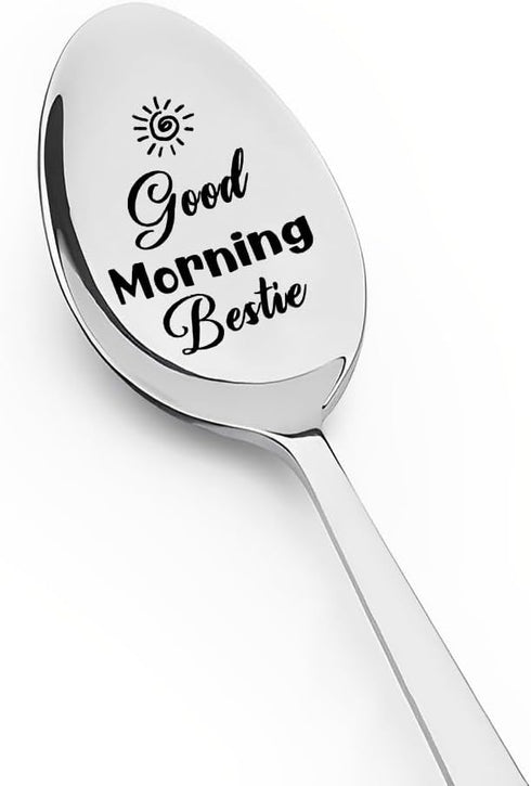 Good Morning Bestie Spoon Gifts for Women Best Friend Birthday Gift for Bestie Bff Friendship Gifts for Friend Sister Graduation Gift for Bestie E...