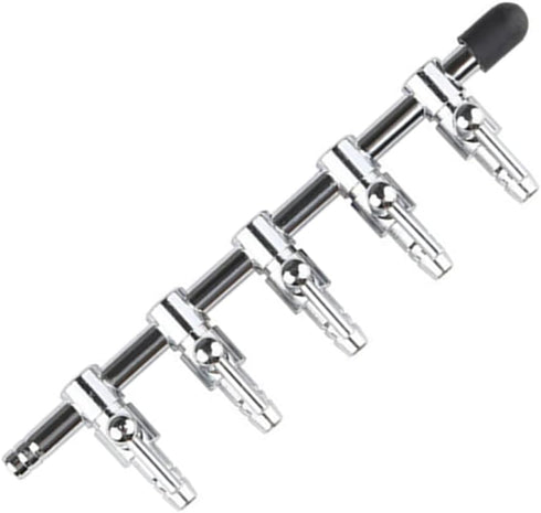 Aquarium Fish Tank Air Flow Control Lever Pump 5 Way Inline Manifold Air Flow Pump Tubing Splitter Lever Control Valve 3-Pack...