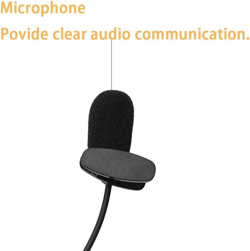 Acoustic Tube Earpiece with Boom Mic Walkie Talkie Headset for U94 Tactical PTT Adapter...