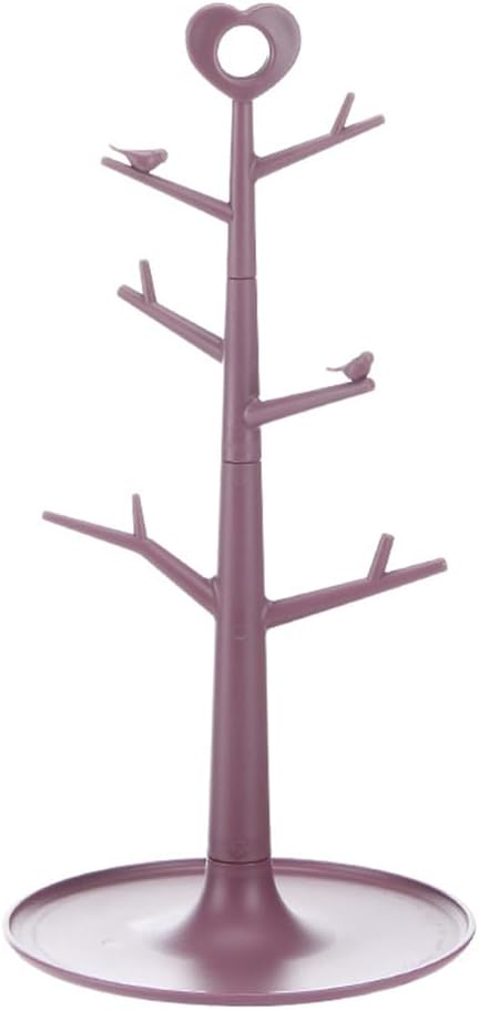 Mug Tree for Counter Coffee Cup Holder Organizer Hanger for Countertop Tea Cup Stand for Desk Table Countertop (Red, Large)...